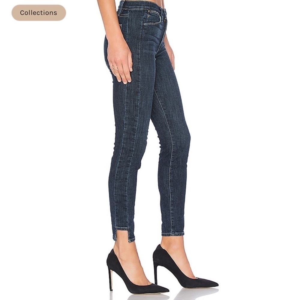Frame Denim High Rise Skinny Side Step Jeans